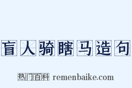 盲人骑瞎马造句是什么意思的图片